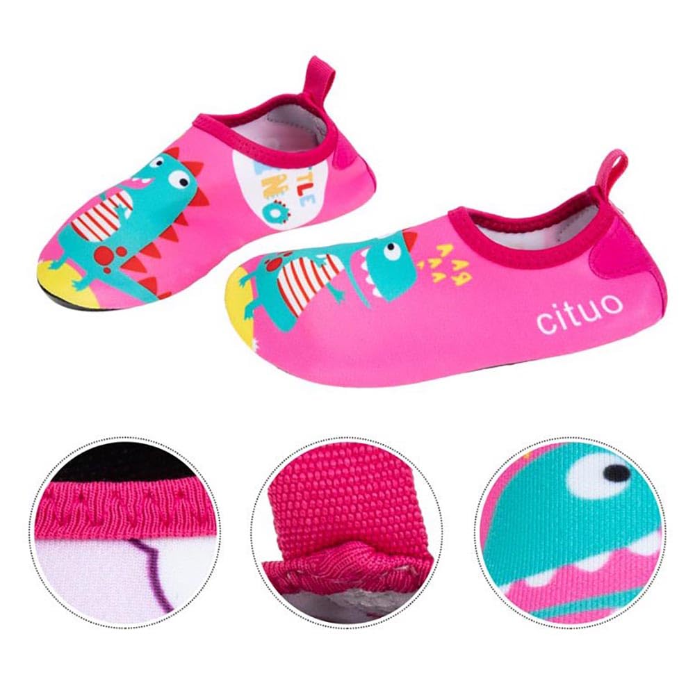 Little Surprise Box Pink Dino Non- Slip, Quick Dry Beach Shoes for Kids 3 619SbSyDO2L. SL1000