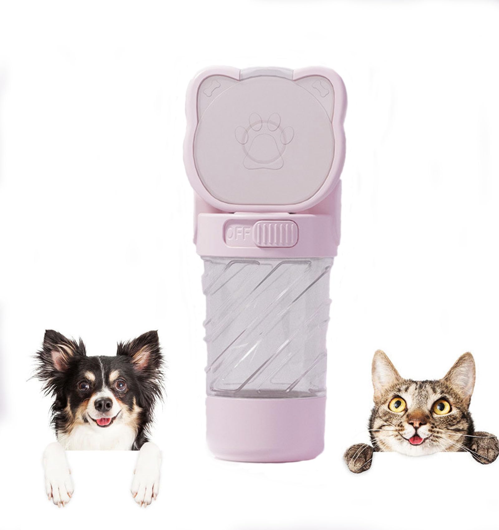 Dog Water Bottle,Portable Dog Water Bowl Dispenser with Food Container,Outdoor Travel Water Feeder for Cat,Puppy,Pets for Walking,Hiking,Travel,Puppy Essentials,Gifts for Dog Lovers
