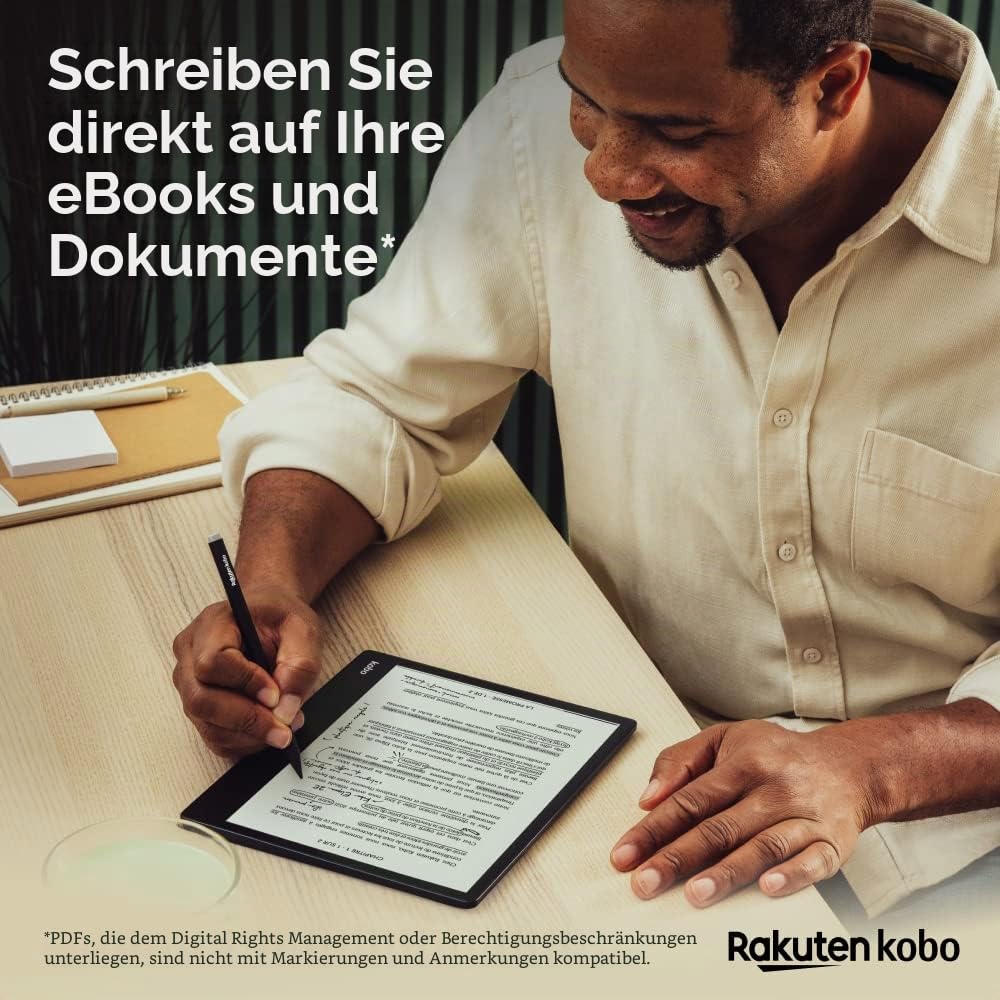 Kobo Elipsa 2E | eReader | Antireflex-Touchscreen 10,3 Zoll mit ComfortLight Pro | Kobo Stylus 2 Nicht im Lieferumfang enthalten | WLAN | Papier E-Ink-Technologie | 32 GB Speicher (generalüberholt)
