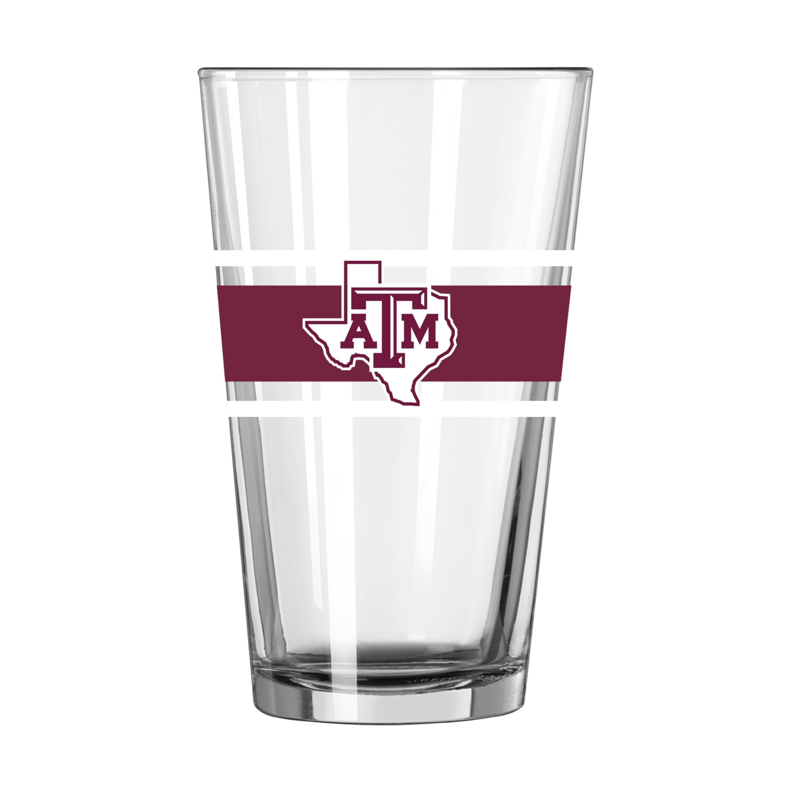 Logo Brands NCAA 16 oz Pint Glass - Durable Glass With Bold Team Color– Chip-Resistant Rim Drinkware For Fans, Tailgates, Home Bars &amp; Everyday Use