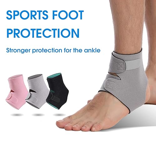 Miniatura 3 de Tobillera de neopreno, tobillera de neopreno transpirable, soporte de tobillo de compresión ajustable para mujeres y hombres, alivia la tendinitis