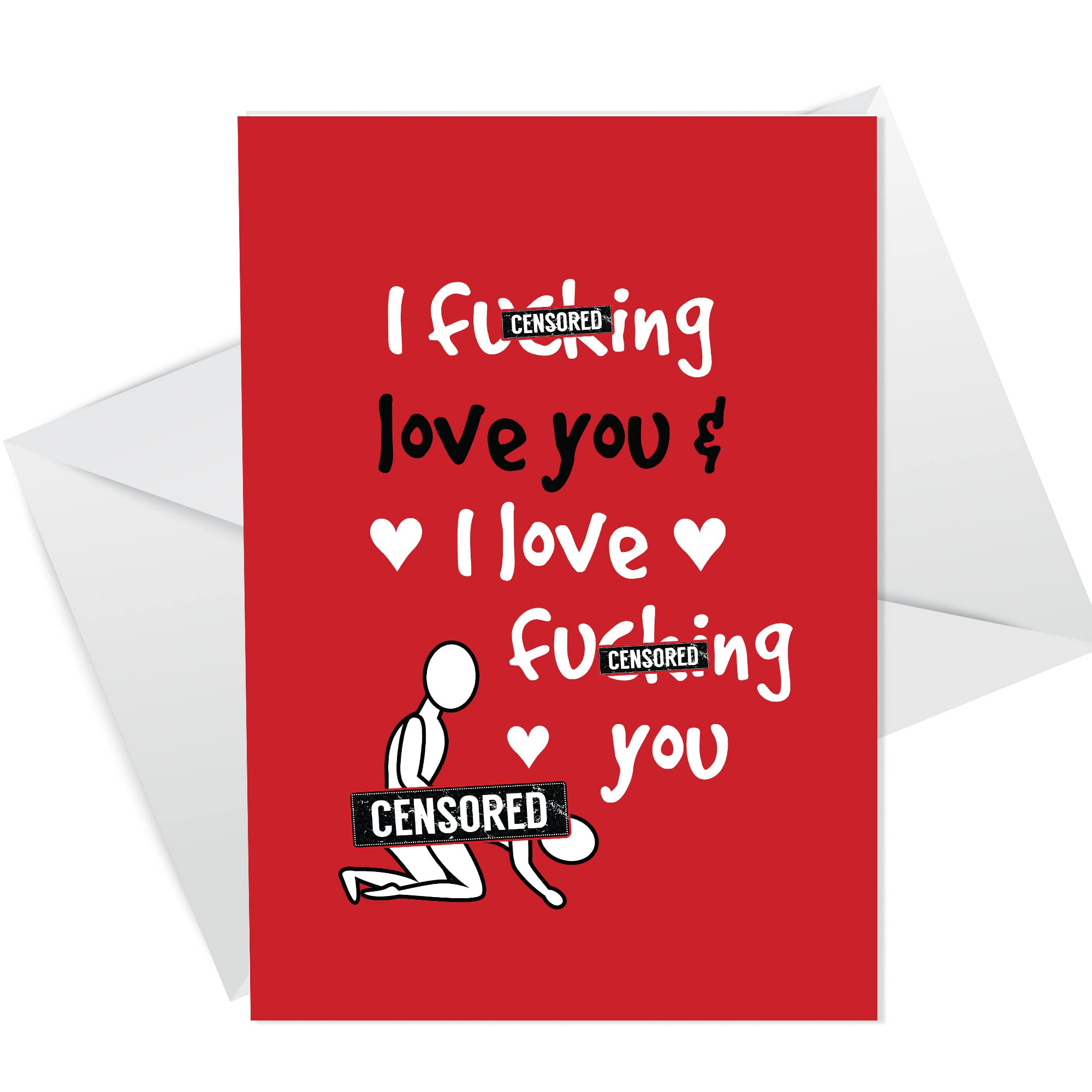 FUNNY RUDE Anniversary Valentines Card For Husband Wife Boyfriend Humour Joke