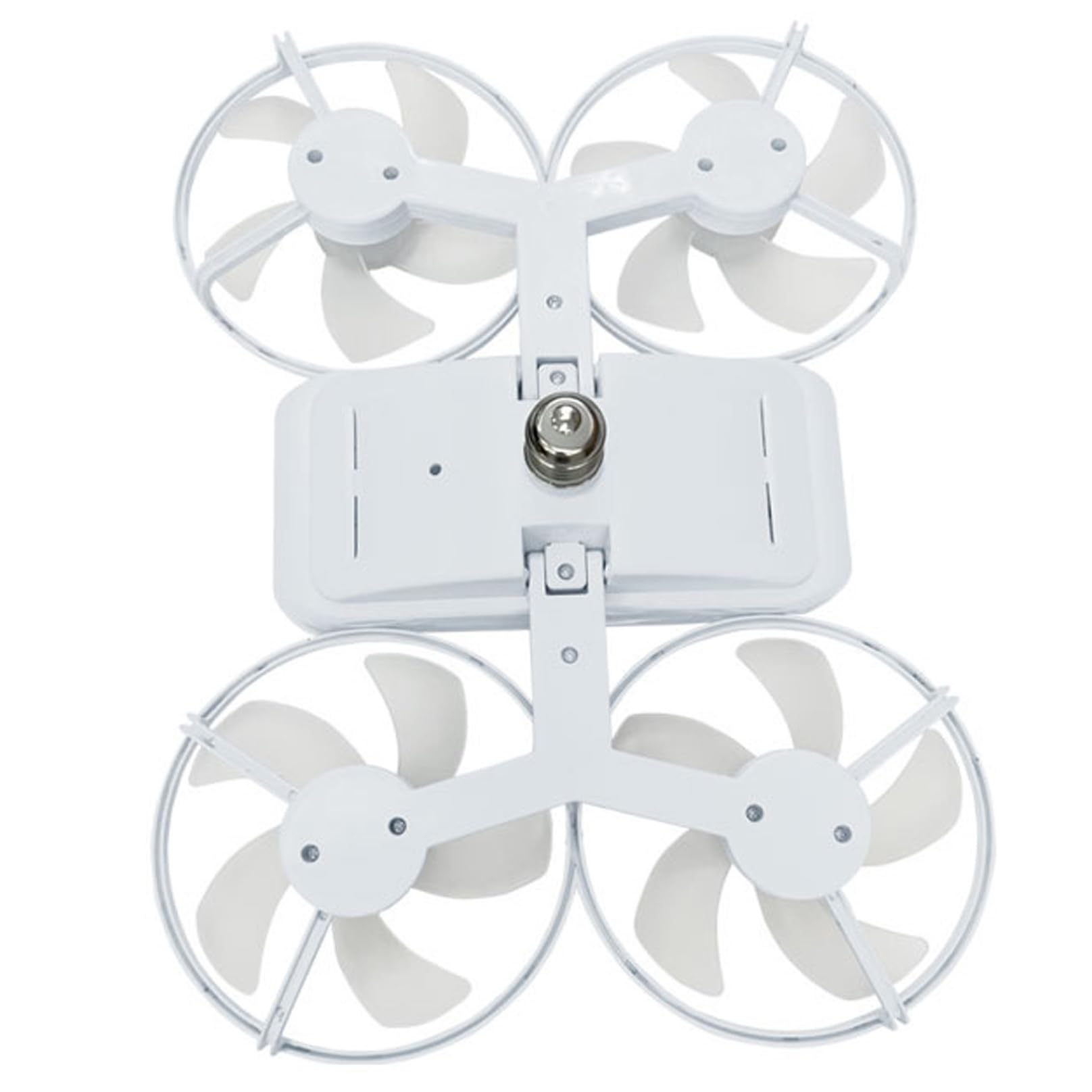 Ventilador de techo E27 con luz LED regulable por mando a distancia y barra