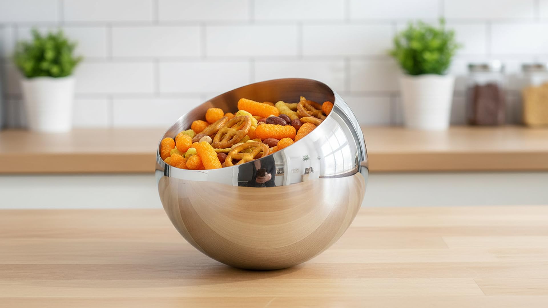 DARKFISH Stainless Steel Seasoning Bowl Oblique Condiment Hot Pot Restaurant Buffet Sugar Bowl Spicy Sauce Pot for Serving Sugar Pepper Salt Spice Kitchen Container 3
