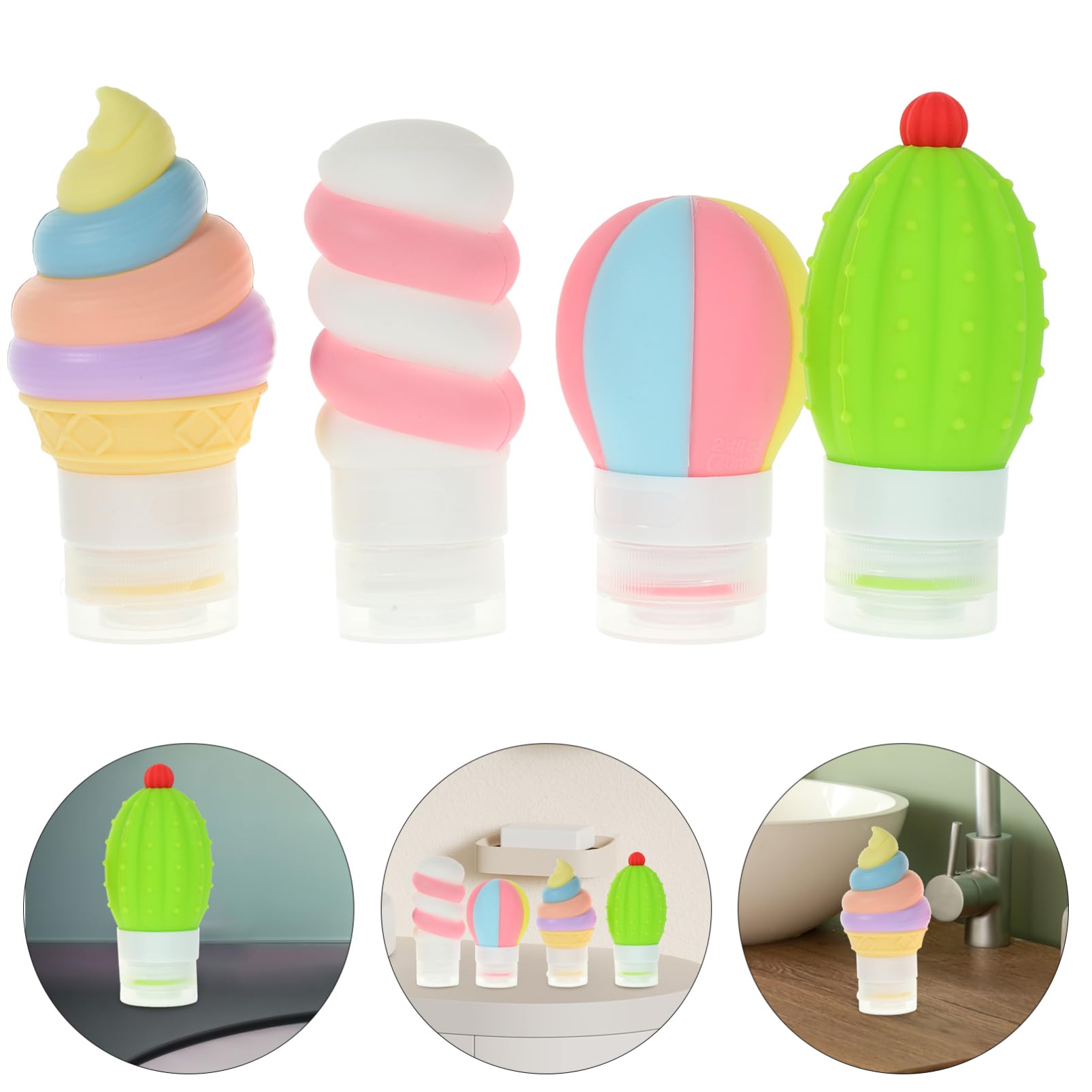 DECHOUS 4 Set Bottiglie di Ketchup Comprimibili Bottles Bottles da Viaggio Comprimibili Bottle Dispenser per Condimenti per Pentole Specchio Convesso Infrangibile Supporto da 4 Pezzi * 4