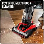 Dirt Devil Multi-Surface Extended Reach+ Bagless Upright Vacuum Cleaner Machine, for Carpet and Hard Floor, Height Adjustment, Powerful Suction with Versatile Tools, Lightweight, UD76300V, Red