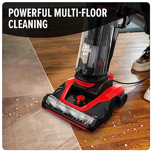 Dirt Devil Multi-Surface Extended Reach+ Bagless Upright Vacuum Cleaner Machine, for Carpet and Hard Floor, Height Adjustment, Powerful Suction with Versatile Tools, Lightweight, UD76300V, Red by Dirt Devil - Image 2