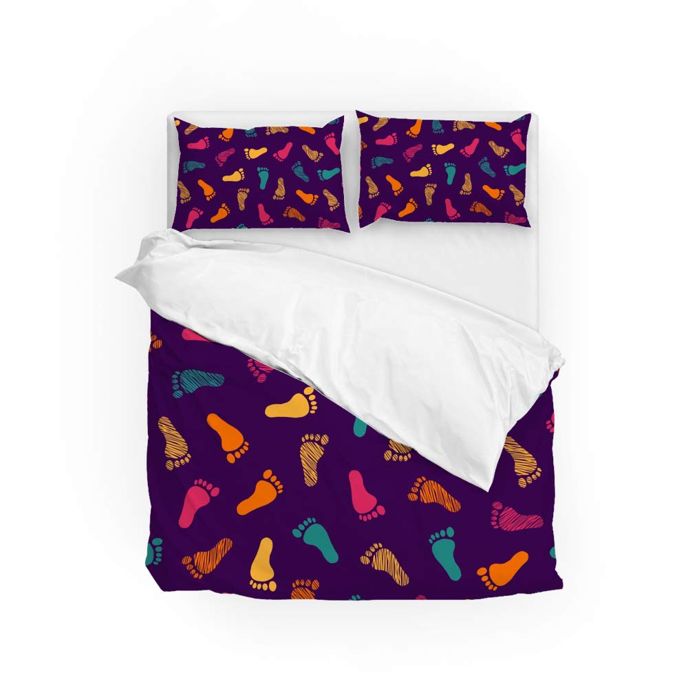 Funda de edredón multicolor de 3 piezas para cama doublé de todas las estaciones