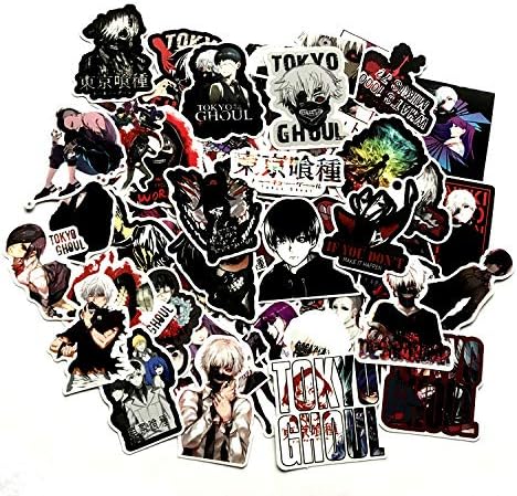 50 Pcs/Pack Anime Tokyo Ghoul Stickers Waterproof Skateboard Laptop Graffiti Stickers(Tokyo Ghoul)
