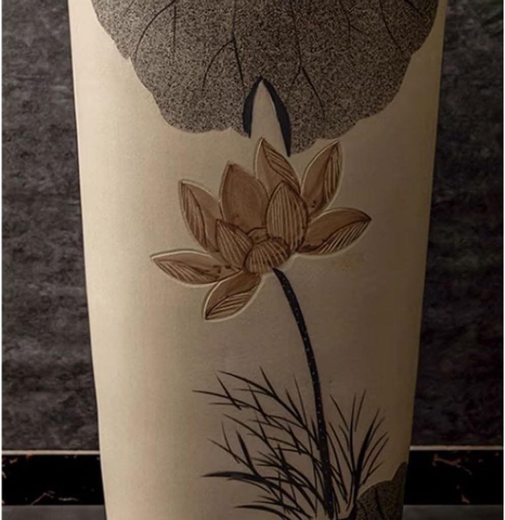 Bathroom Countertop Vessel Sink Garden Pool Pedestal Basin Outdoor Wash Balcony Floor-standing Bathroom Integrated Pedestal Sink Vanity