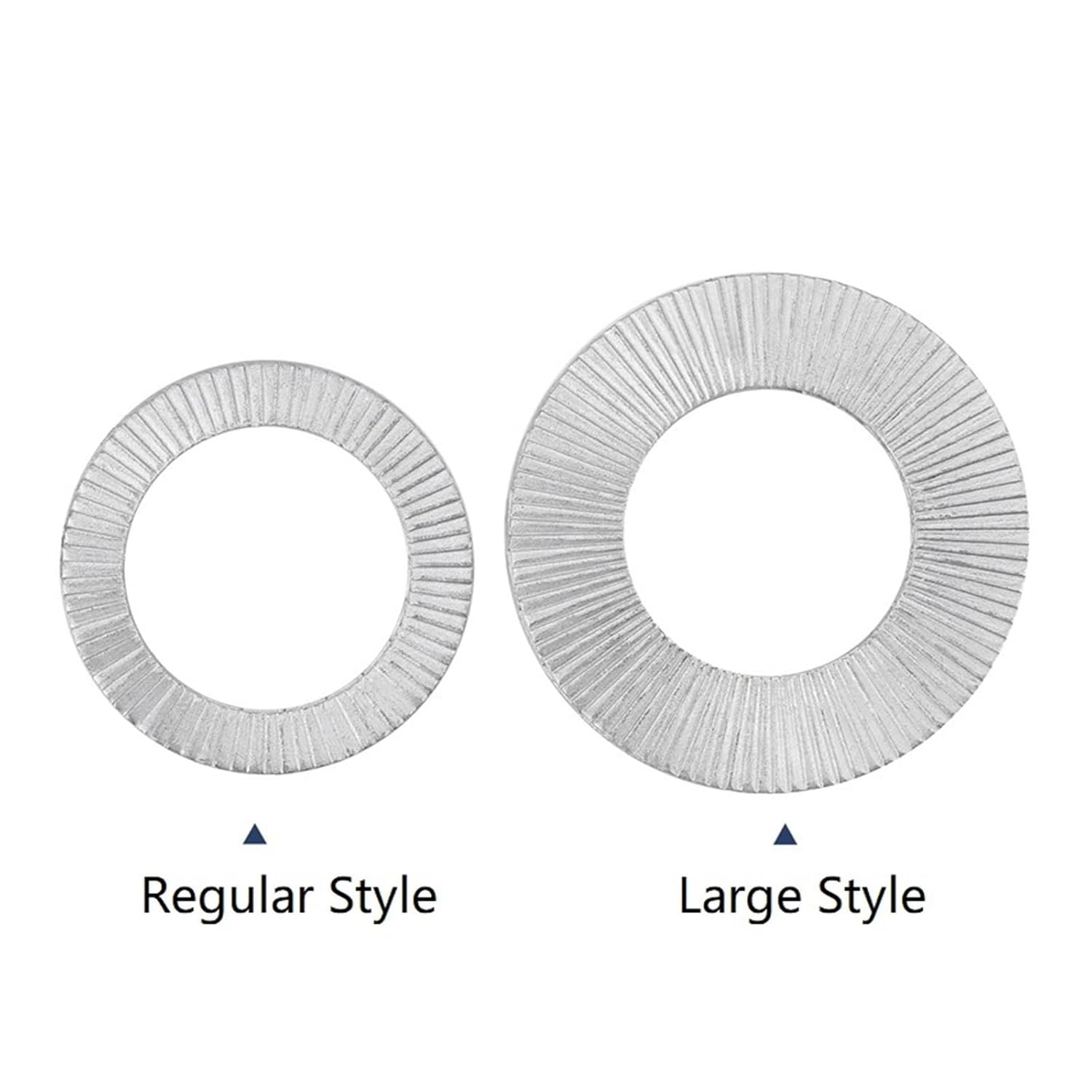 Double Layer self-Locking washers 1~10pcs M3~M56 304/316 Stainless Steel 65Mn Dacromet Double Deck Self-Locking Washer(316 Large,M24(1pcs))