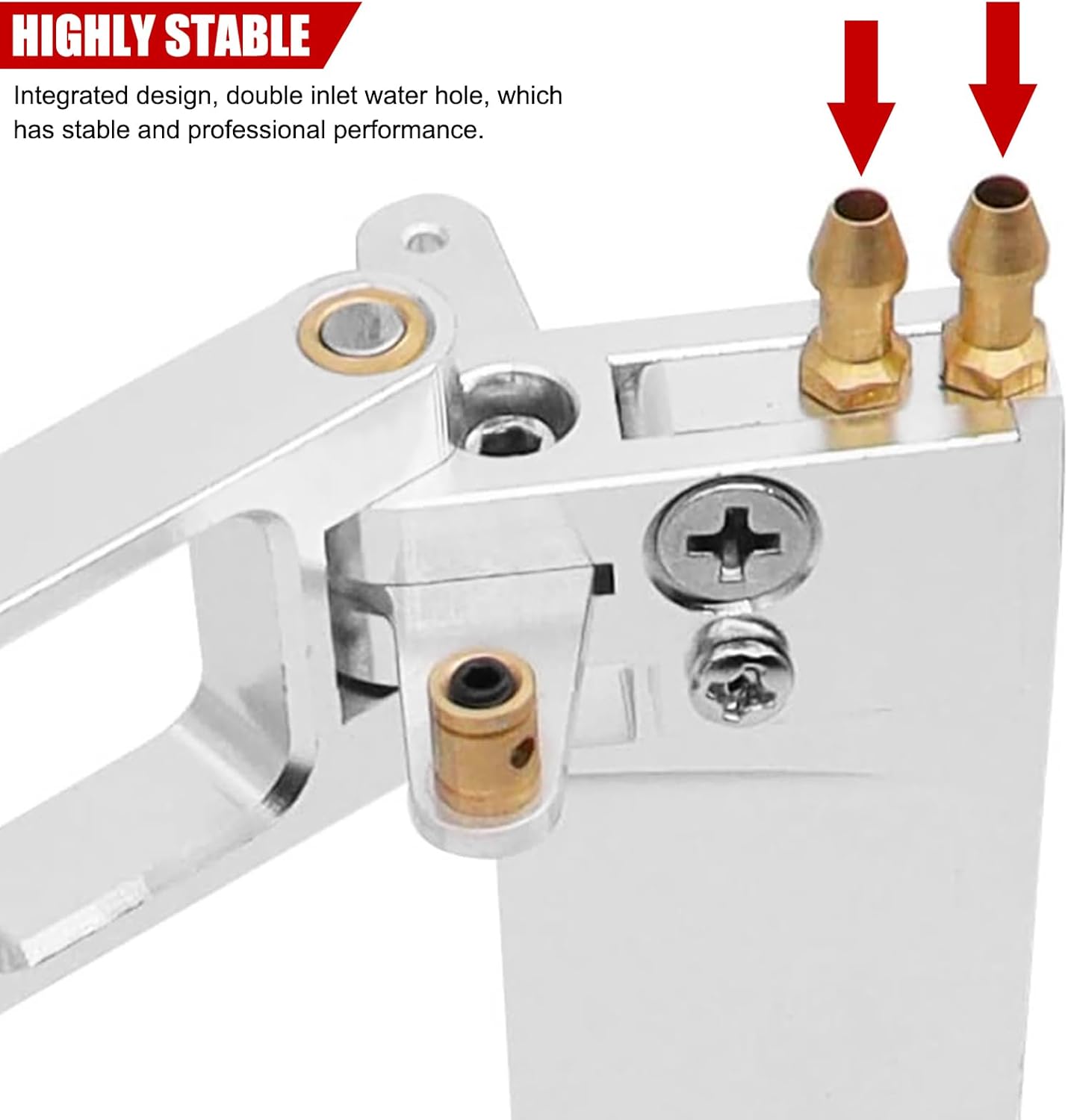 EVTSCAN 0.2in Flexible Shaft with Bracket Set 4.3in Integrated Rudder Assembly RC Boat Parts