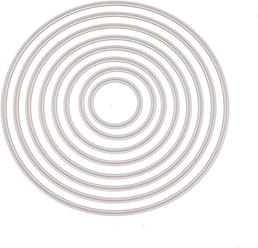 1 Pack Round Metal Cutting Dies Circle Frame Background Die Cuts Card Making Scrapbooking Thanksgiving Christmas Craft Dies