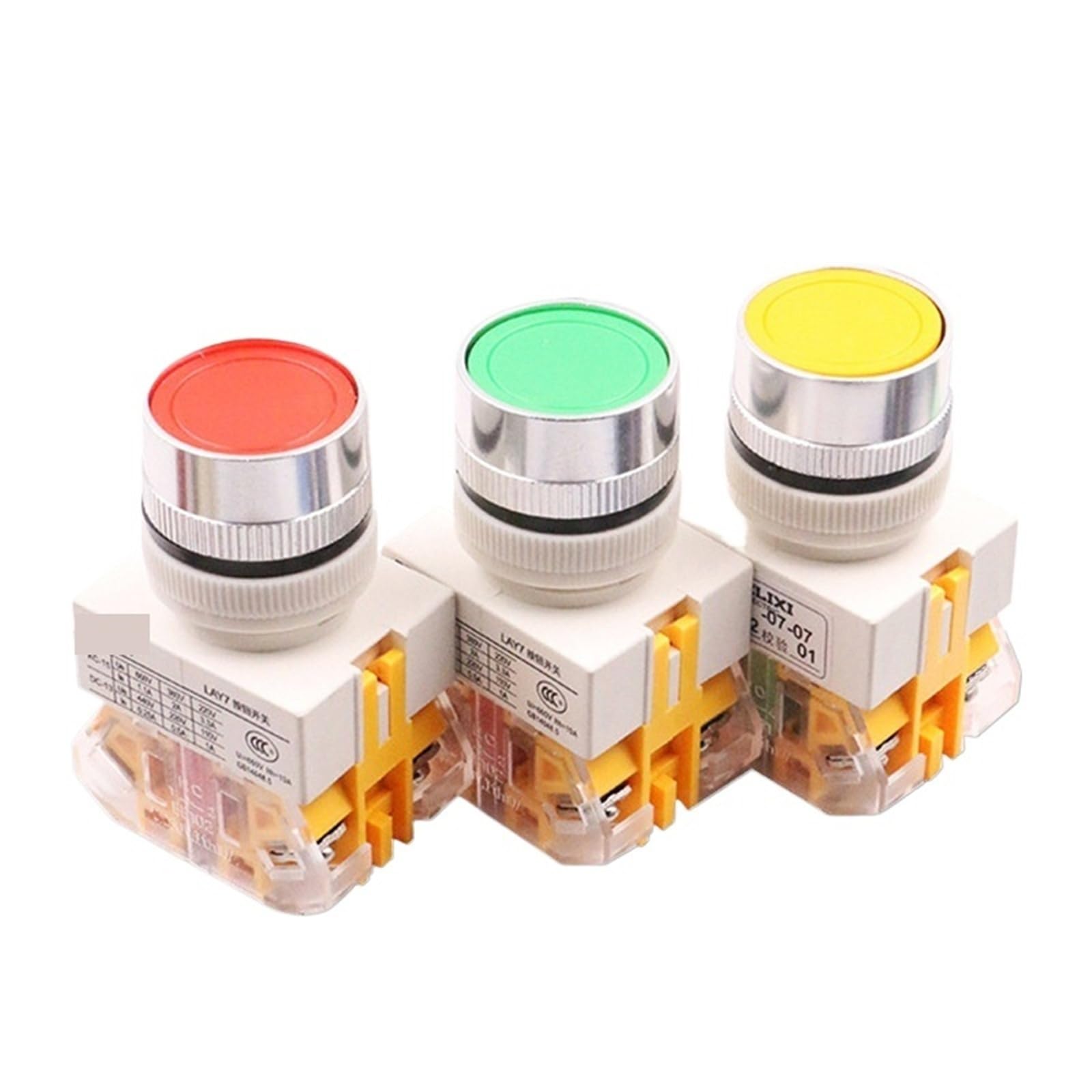 Pulsador LAY7-11BN de 22mm para reparar paneles de control 4