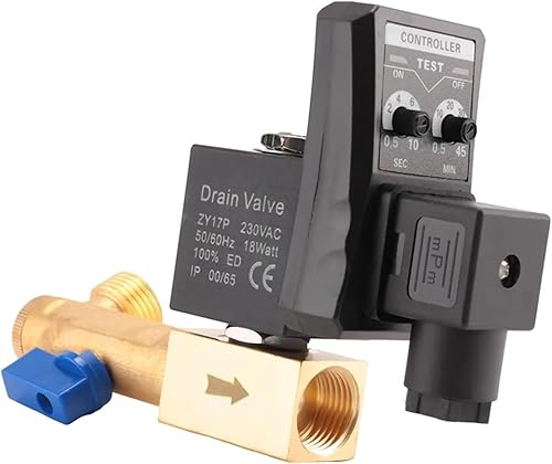 Miniatura 4 de A27F-3X G12 DN15 230V Tanque de agua cronometrado automático Válvula de drenaje cronometrada electrónica para gestión de condensados de compresor de