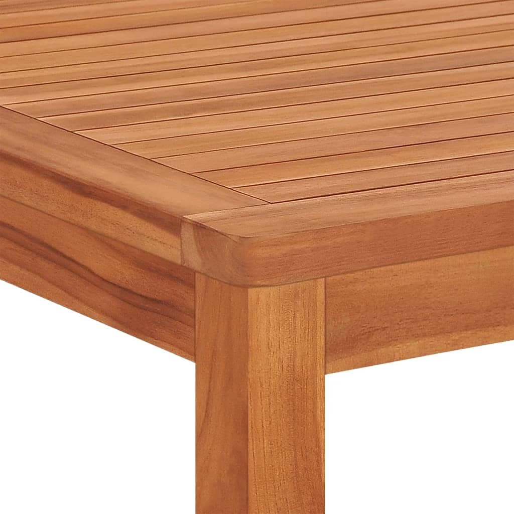 Gruppo da giardino in teak massiccio, 180 x 90 cm, con 2 panche e 2 sedie, design moderno, resistente alle intemperie, robusto, per balcone, terrazza e giardino