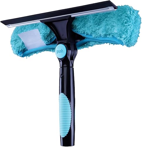 Miniatura 8 de Escobilla de ventana de 11 pulgadas y limpiador de microfibra 2 en 1 Combo Herramientas de limpieza (solo accesorio)