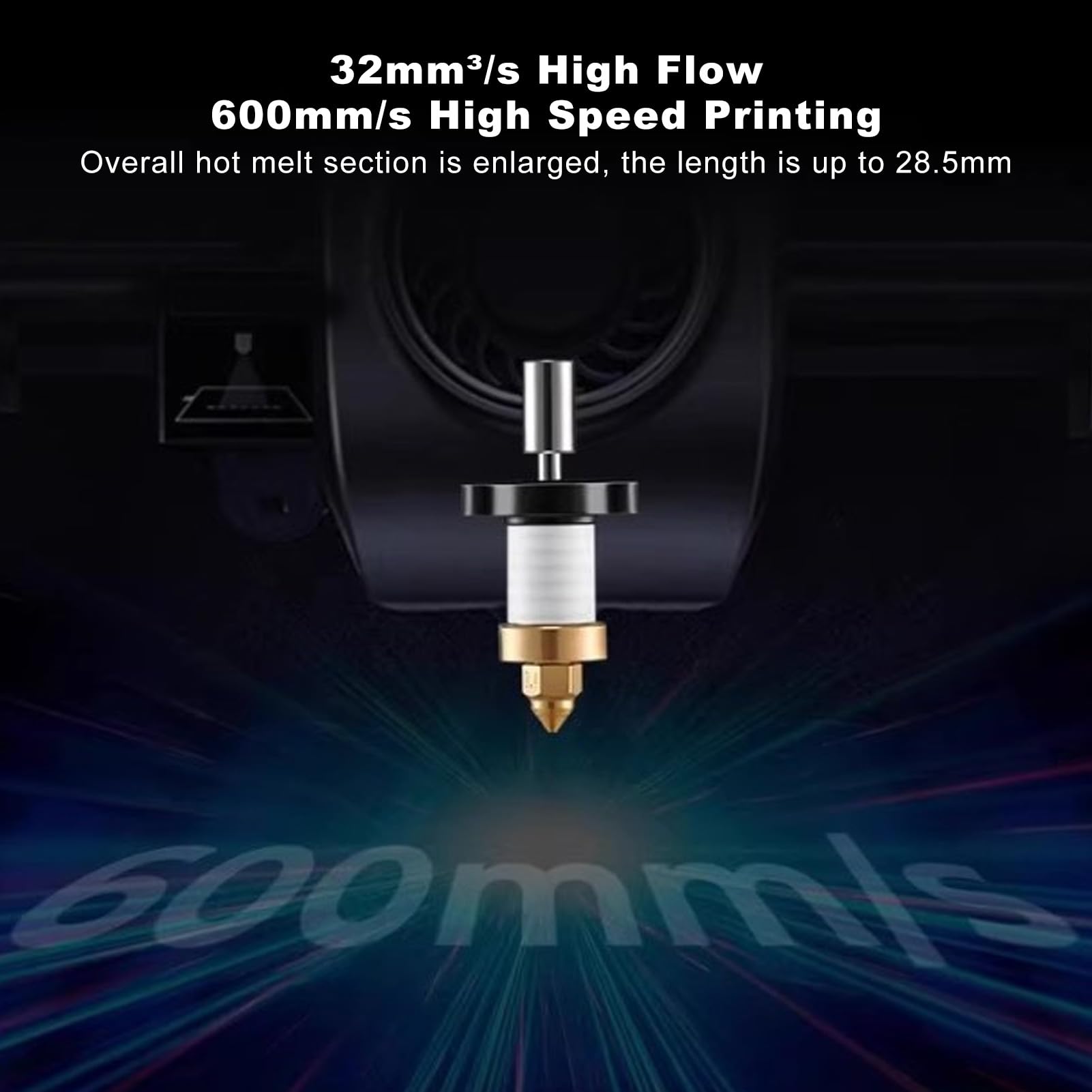 Zestaw Ceramicznego Bloku Grzejnego do Drukarki 3D CREALITY K1, 320 ℃ 600 Mm/s z mosiężną dyszą Termistora, Ceramika o Wysokiej Przewodności Cieplnej