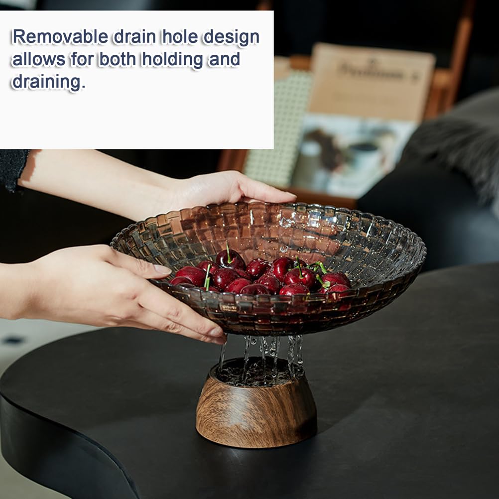 Bol à fruits moderne avec Drainage, plateau de service décoratif de