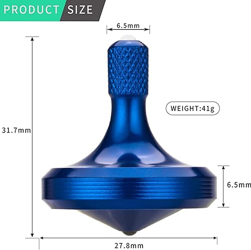 Miniatura 23 de Parte superior giratoria de metal de precisión, giro de acero inoxidable bien hecho, de larga duración, más de 8 minutos, juguete de giroscopio