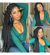 6 Packs Pre-twisted Passion Twist Hair 24 inch Passion Twist Crochet Hair Pre Looped 16 Roots Boh...