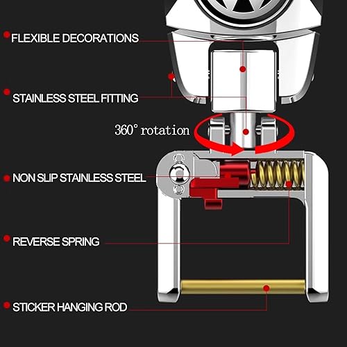 Miniatura 3 de Llavero de coche de metal para Maserati Quattroporte, Ghibli, Levante todos los modelos, llavero para hombre y Woean, rotación de 360 llaveros
