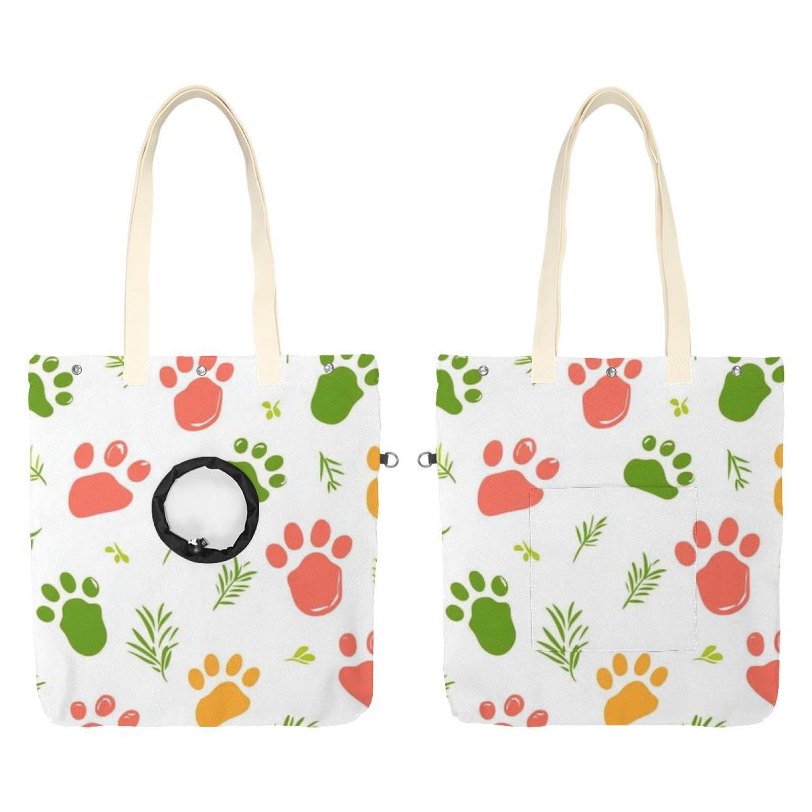 Bolsa de hombro de lona para mascotas pequeñas y suministros de viaje