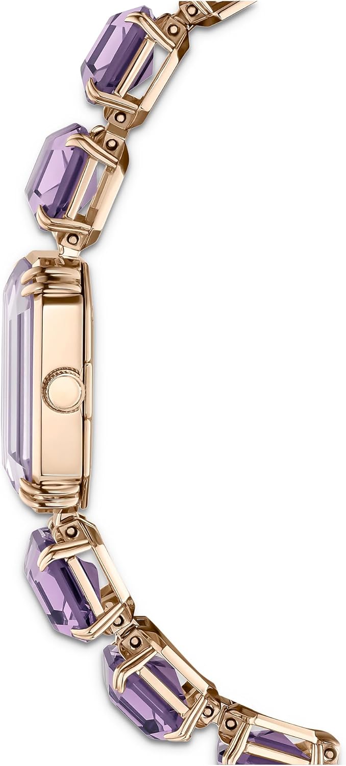 Swarovski Watch, Octagon Cut Bracelet, Purple, Champagne Gold-Tone Finish