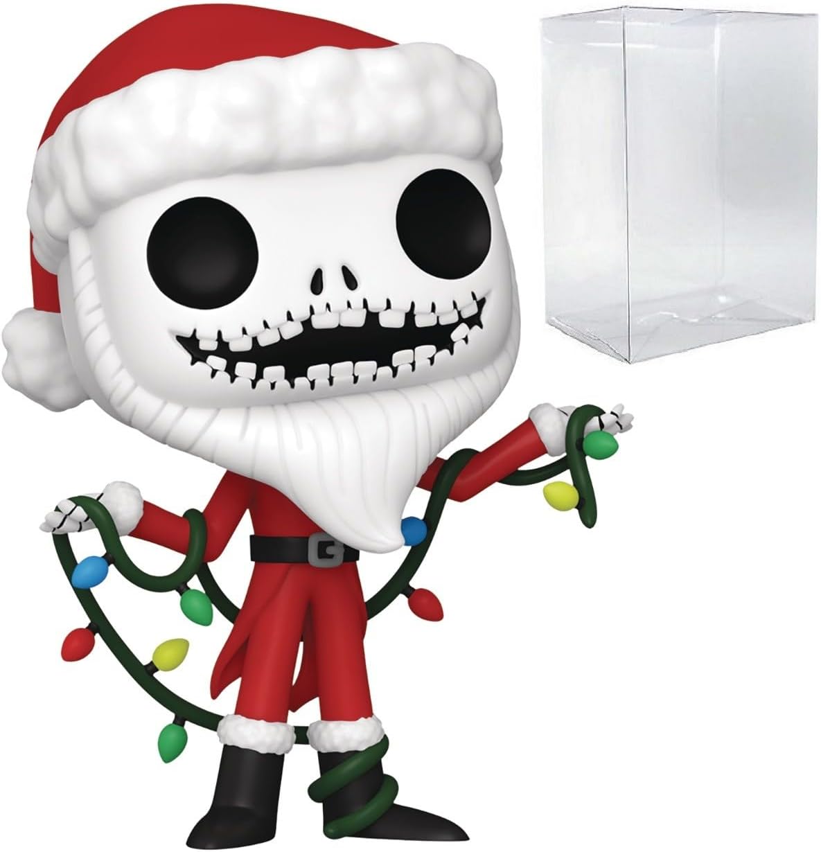 POP Disney: The Nightmare Before Christmas 30th Anniversary - Santa Jack Skellington Funko Vinyl Figure (Bundled with Compatible Box Protector Case) Multicolored 3.75 inches