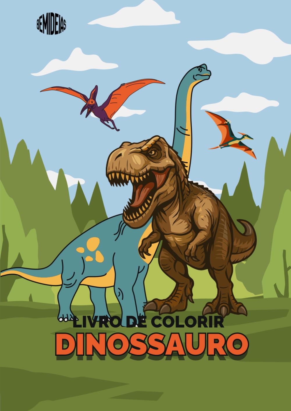 Livro de Colorir Dinossauro