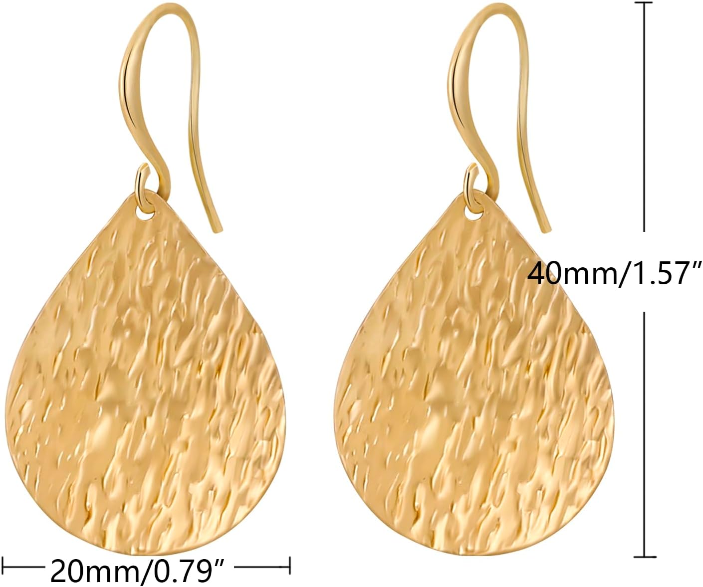 Gold Earrings 14k Gold Plated Hoop Earrings Dainty Pearl hoop Disc Coin Bead Starfish Teardrop Circle Dangle Drop Earrings for Women Hypoallergenic Jewelry Gifts - Image 4