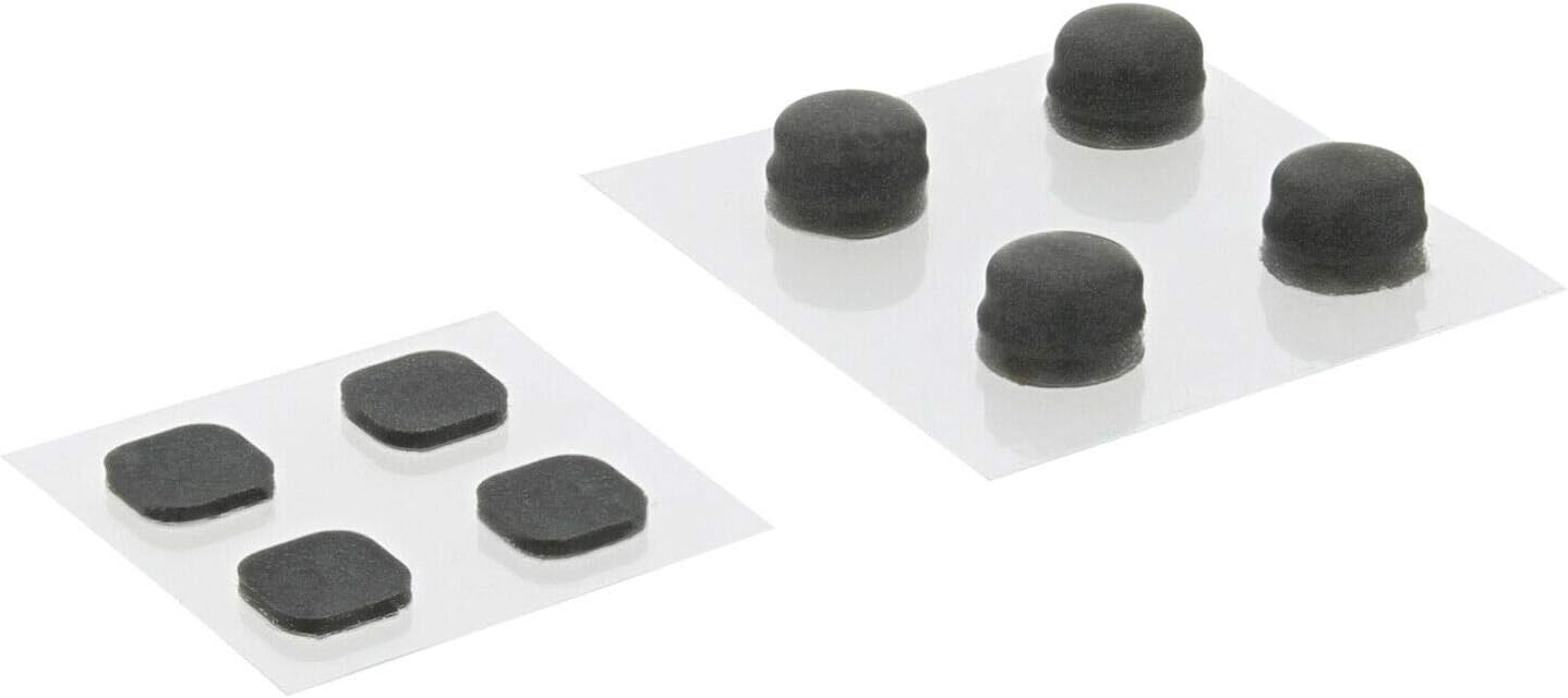 GGZone Front Back Screw Rubber Feet Cover Upper LCD Screen Screws Cover Rubber Replacement for New 3DS XL/LL (Black)