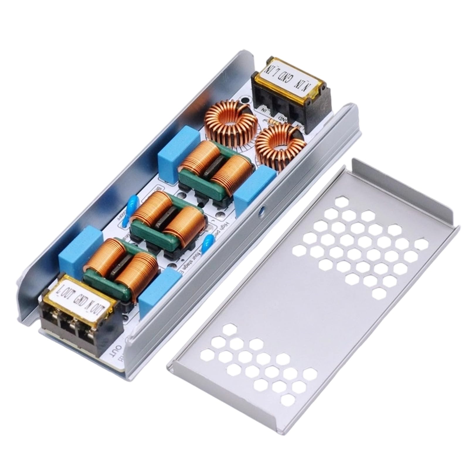 Tsophreniq Advanced 4 Stage Electromagnetic Filter AC110-250V 6 / 10A Current Module Reduces Interference in Power Systems Electromagnetic Interference Filter