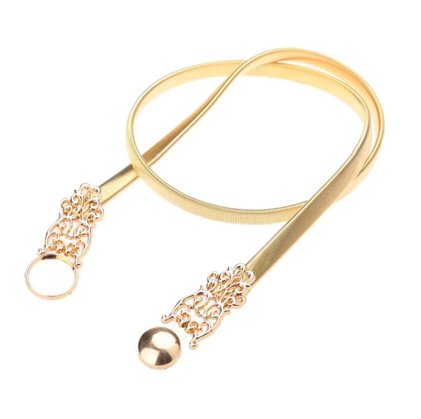 Luxury Chain Hollow Out Stretchy Strap Elegant Waist Belt