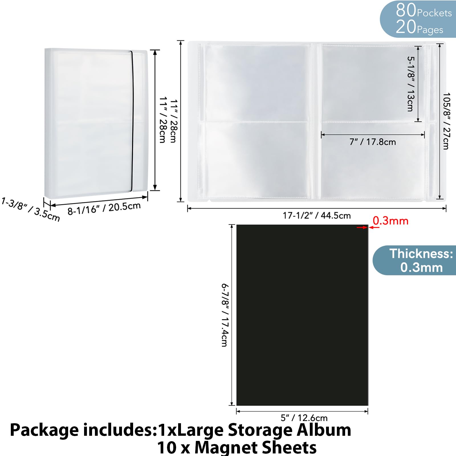 2 Set 6x6 inch en 5x6.4 Clear Postzegels Opslag Embossing Map Opslag Foto Opslag Album Seal Zakken Opslag Keeper Kaarten Map Opbergtas voor DIY Scrapbooking Arts Ambachten Verzamelen Zakken