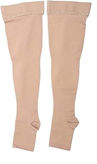 Calf Compression Socks, Support Band Stockings Women's Men's Compression Garter with Open Toe Compression Sleeve Thrombosis Socks for Varicose Vein Leg Slimming(M)