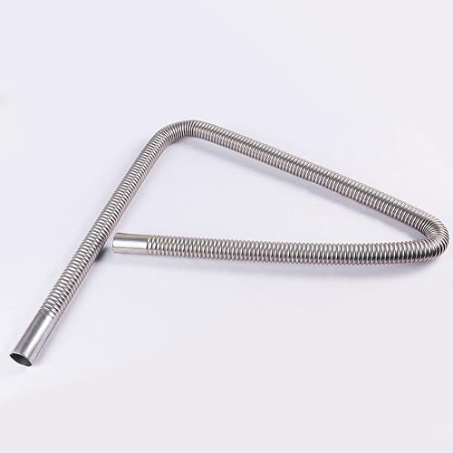 Miniatura 5 de FizLig Tubo de escape de acero inoxidable, extensión de escape diésel flexible de 78.7 pulgadas para camionesgeneradores, tubo anticorrosión con kit