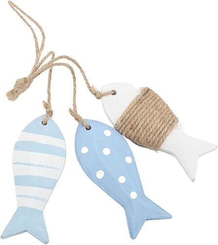 Miniatura 7 de Decoración de peces de madera, decoración de peces de madera de plplaaoo colgante, decoraciones de peces para pared, decoración de madera flotante