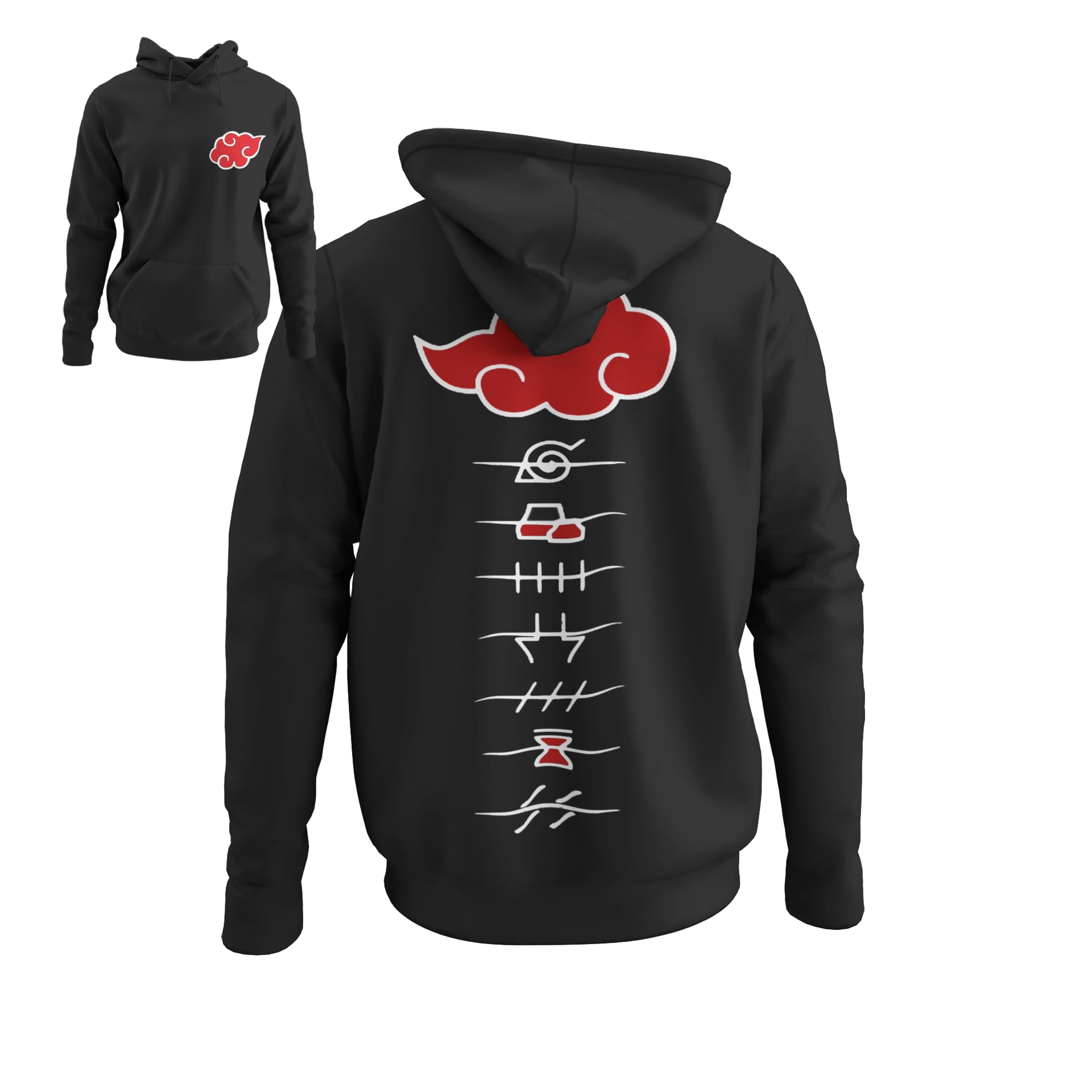 Hattree Naturally StylishSustainable Anime Manga Men's Hooded Jacket Hoodie  Akatsuki Itachi Uchiha Sharingan Fans Pain Sasuke Cloud Red Obito Madara