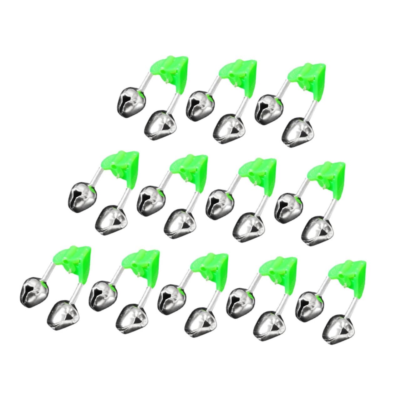 Abaodam 30Pcs Portable Fishing Alarm Bells Dual Bells for Fishing Rods Lightweight Fish Bait Alert Clips for Outdoor Fishing Supplies Easy to Use Fishing Accessories