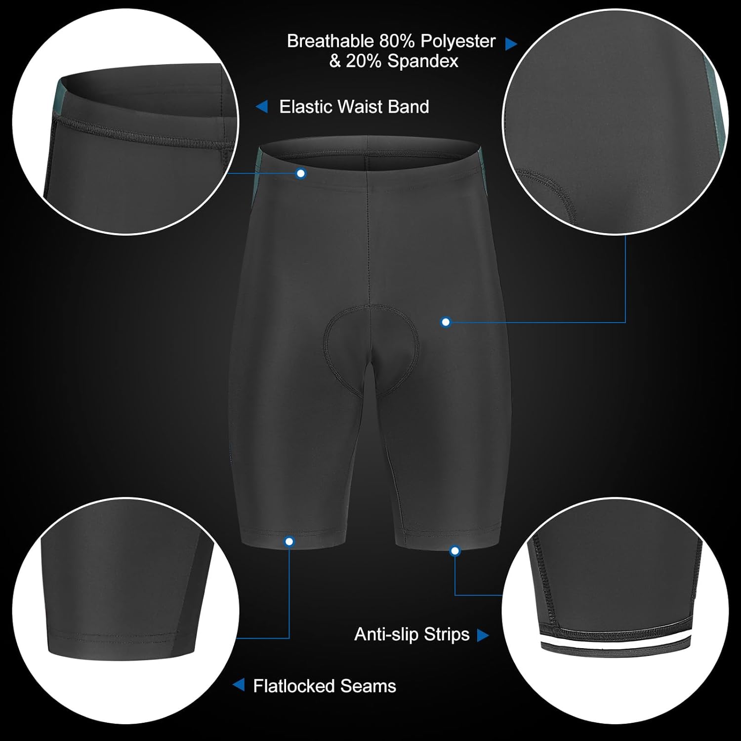 Lixada Men's Cycling Jersey Short Sleeve with Padded Shorts Quick-Dry Summer Short Bike Clothing Bicycle Shirts Pants Set - Image 4