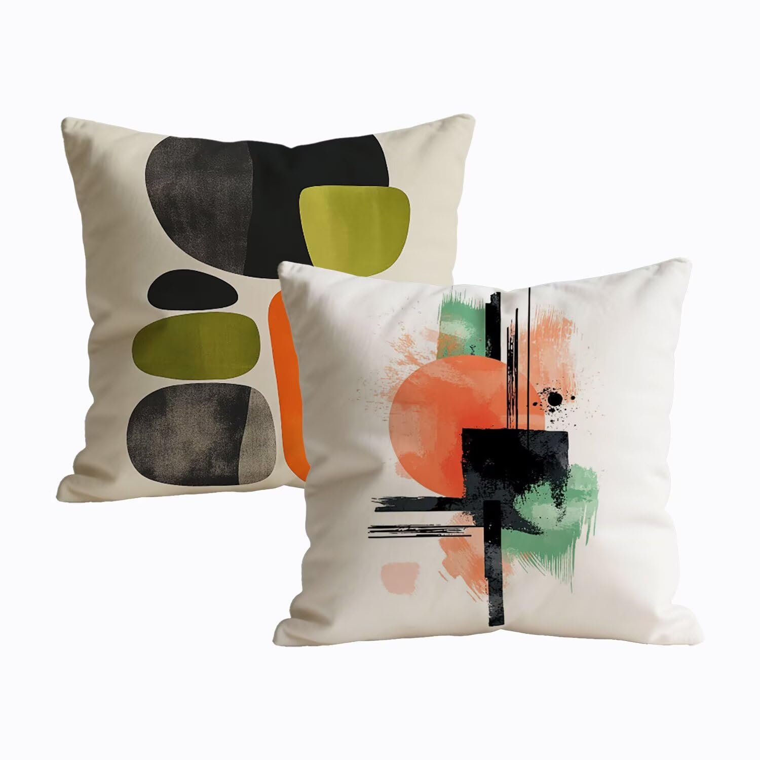 Housse de coussin 75x75 velours haut de gamme pour canapé élégant | Lot de 2