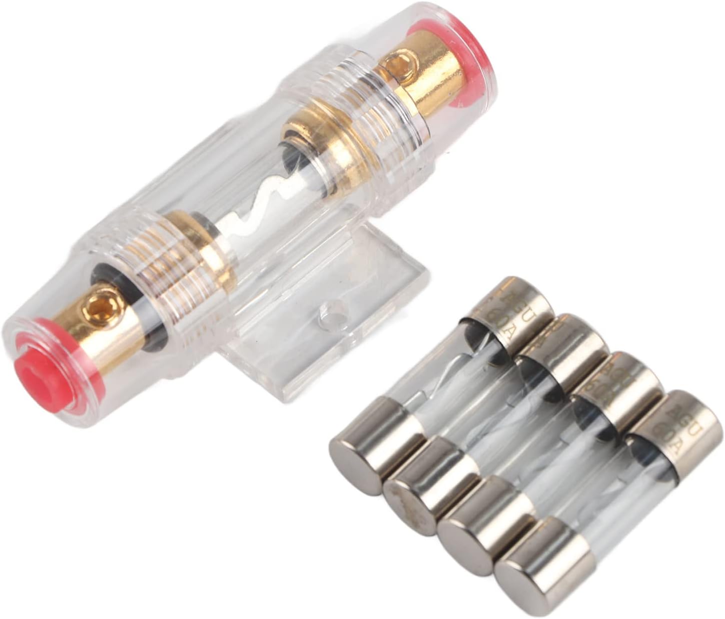 Zekeringhouder voor autostereo met 4 stuks 60 ampère zekering, audio