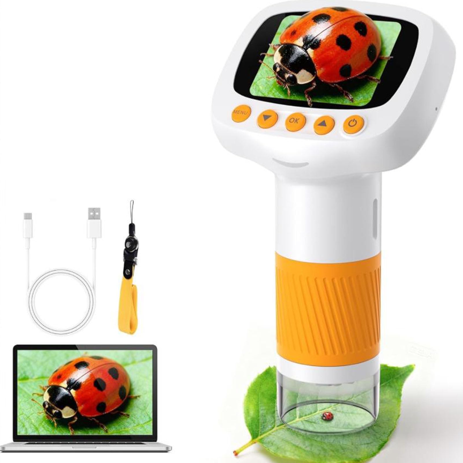 FTVOGUE Microscopio per Bambini 1000X Digitale Mini, Microscopio