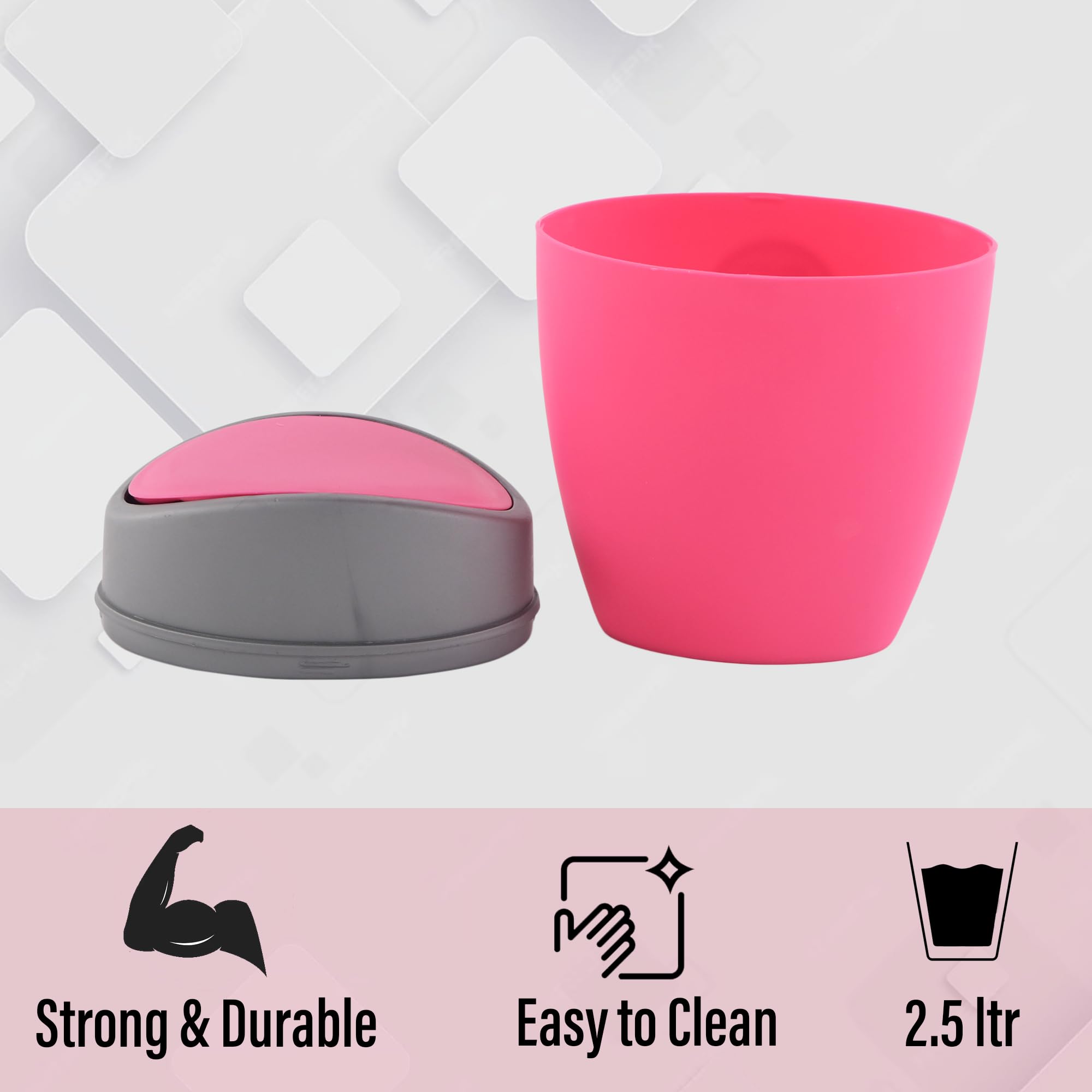 Mini Dustbins - 2 Pack | Kuber Industries -6