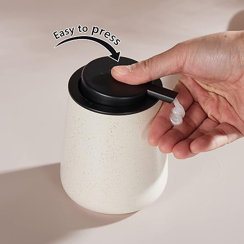 Miniatura 48 de Dispensador de jabón de manos de espuma de 12 onzas, dispensador de jabón espumoso negro para baño con bomba fácil de presionar, dispensador de