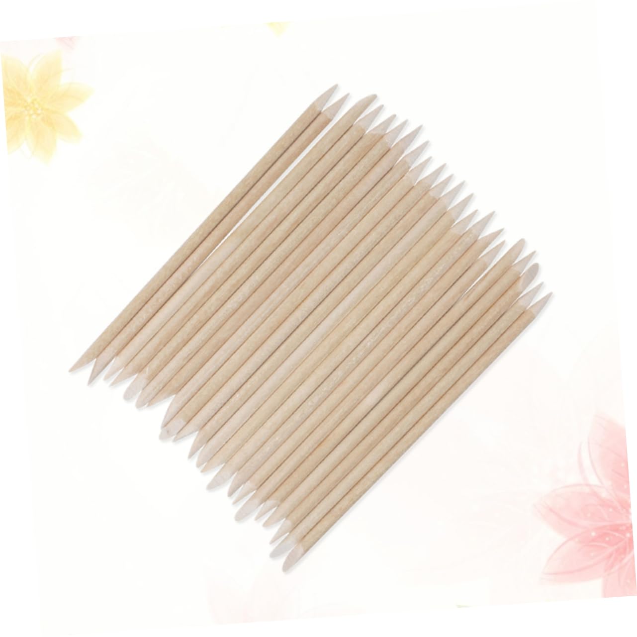 FOMIYES 100pcs Wood Sticks Nail Art Tool Cuticle Remover Cleaner under Nail Cleaner Abrasive Stick