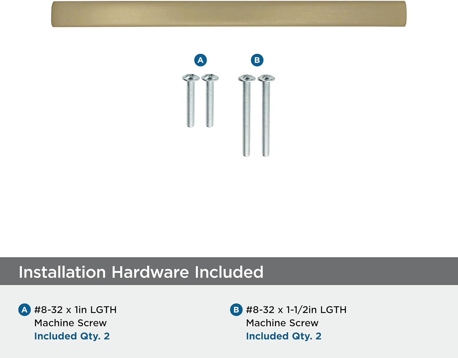 Amerock Cyprus 3-3/4 inch (96mm) Center-to-Center Golden Champagne Cabinet Pull - 10 Pack