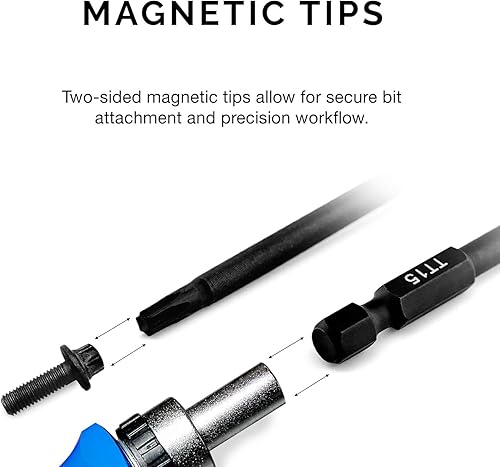 Vista 79 de NEIKO 10067A - Juego de herramientas de destornillador de tuerca de impacto magnético y broca eléctrica, 8 piezas, SAE 6 pulgadas Juego