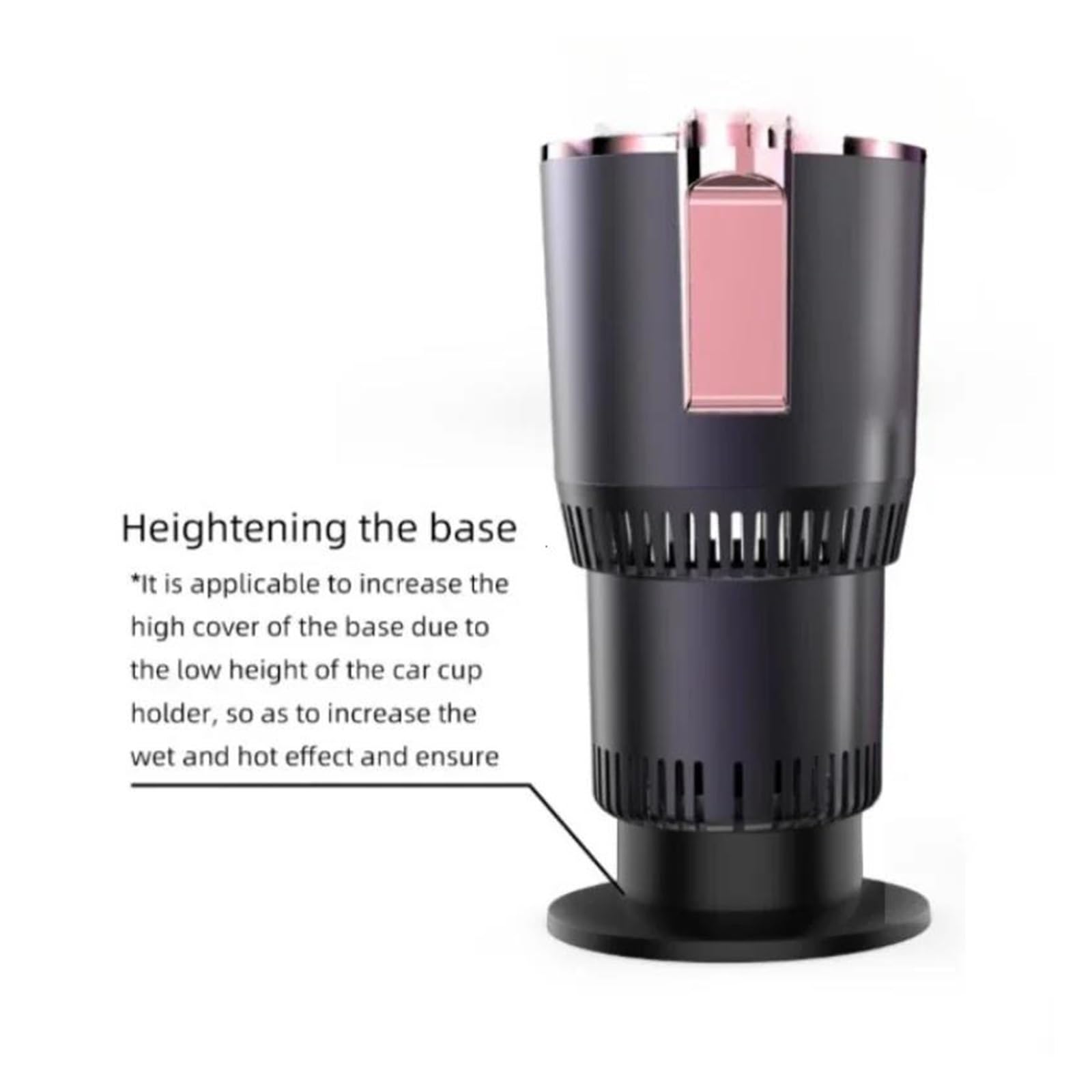 Getränkehalter 1 Stück Smart 2-in-1 Heizung Kühlbecherwärmer Kühler Touch Control Für Auto Home Office Getränkedose Becher Becherhalter(Black)